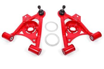 A-arms, lower, spring pocket, non-adjustable, polyurethane bushings, tall ball joint
