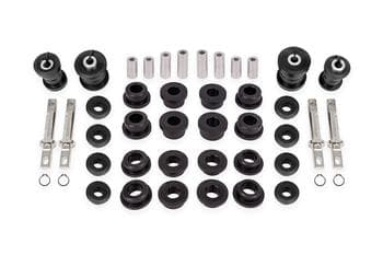 Bushing kit, front and rear control arms, delrin