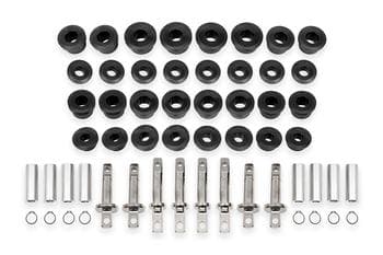 Bushing Kit, Front and Rear Control Arms, Delrin
