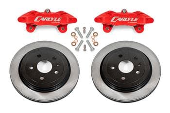 Brake Kit for 15" Conversion, Solid Rotors, Red Calipers