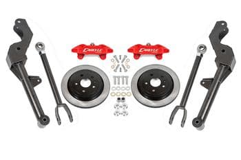 15" Conversion Kit by Carlyle Racing, Solid Rotors, Red Calipers