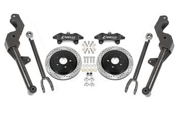 15" Conversion Kit by Carlyle Racing, Drilled and Slotted Rotors, Black Calipers