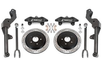 15" Conversion Kit by Carlyle Racing, Drilled and Slotted Rotors, Black Calipers