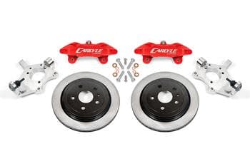 15" Conversion Kit by Carlyle Racing, Solid Rotors, Red Calipers