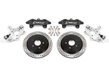 15" Conversion Kit by Carlyle Racing, Drilled and Slotted Rotors, Black Calipers