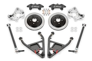 15" Conversion Kit by Carlyle Racing, Solid Rotors, Black Calipers