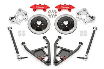 15" Conversion Kit by Carlyle Racing, Solid Rotors, Red Calipers