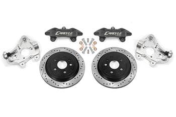 17" Conversion Kit by Carlyle Racing, Drilled and Slotted Rotors, Black Calipers