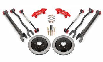 15" Conversion Kit by Carlyle Racing, Solid Rotors, Red Calipers