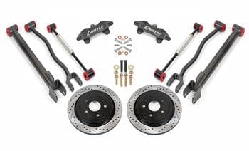 15" Conversion Kit by Carlyle Racing, Drilled and Slotted Rotors, Black Calipers
