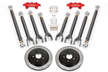 15" Conversion Kit by Carlyle Racing, Solid Rotors, Red Calipers