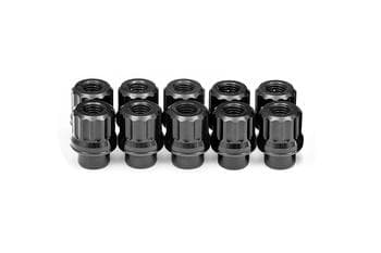 Lug nut kit, 12mm x 1.50 RH, shank, 12-pt, alum, set of 10