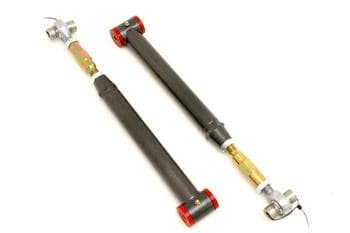 Lower control arms, DOM, on-car adjustable, polyurethane & rod end combo