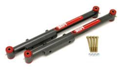 Lower control arms, DOM, non-adjustable, polyurethane bushings, standard length