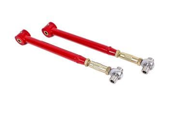 Lower control arms, DOM, on-car adjustable, polyurethane & rod end combo