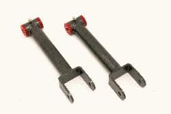 Upper control arms, DOM, non-adjustable, polyurethane bushings, extended length